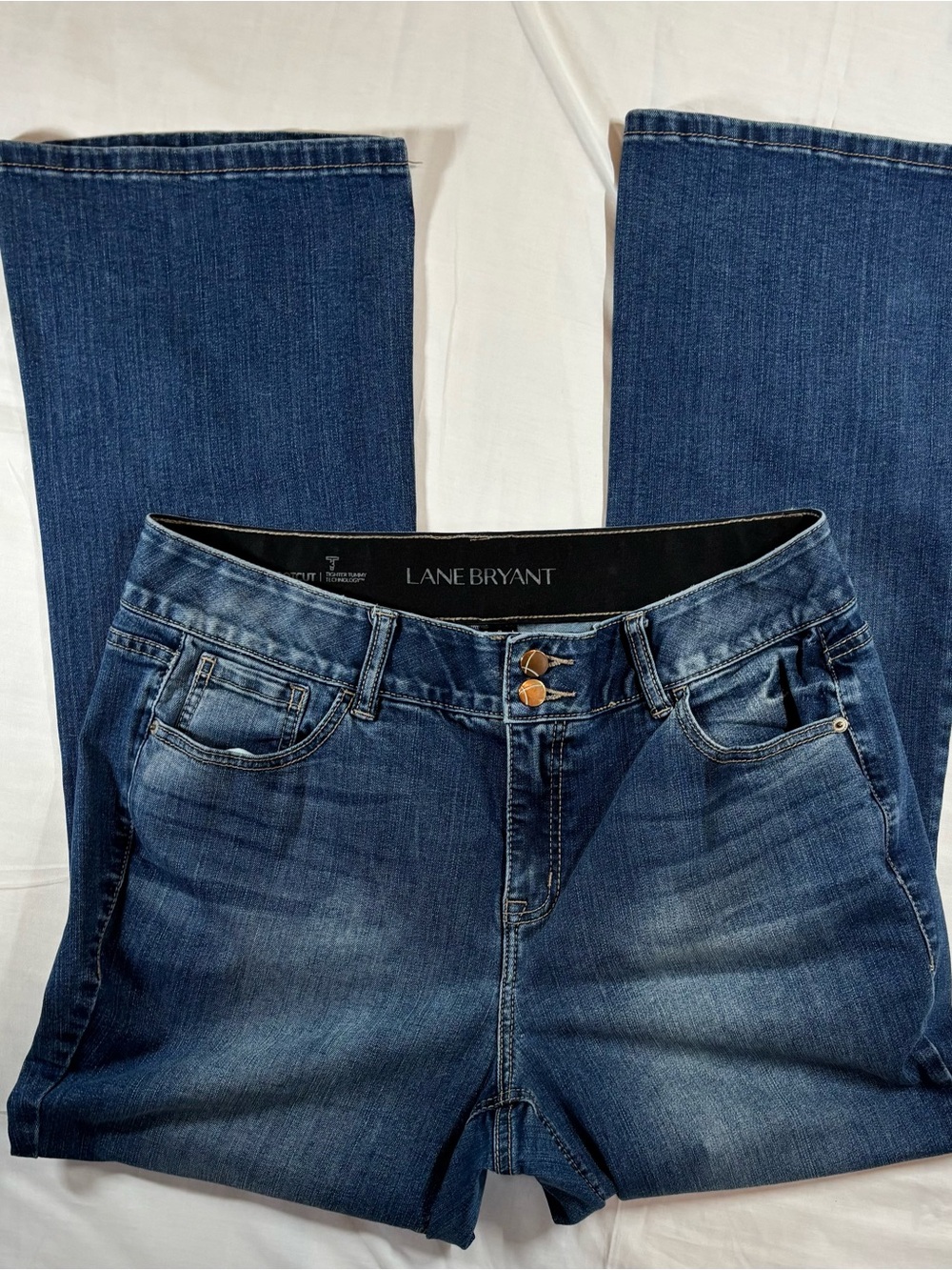 Lane Bryant 16 tighter tummy technology bootcut medium Wash stretch